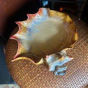 Studio Pottery Conch Shell Dish Beachy